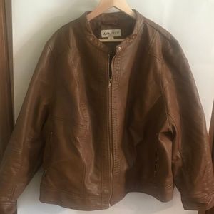 AVA VIV Faux leather brown jacket